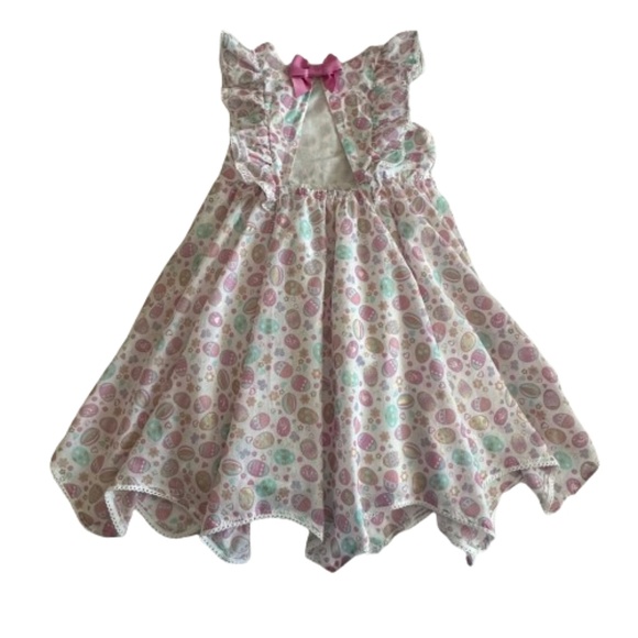 Maggie & Zoe Other - Maggie & Zoe Girl's 7 White With Multicolor Print Sleeveless Casual/Formal Dress